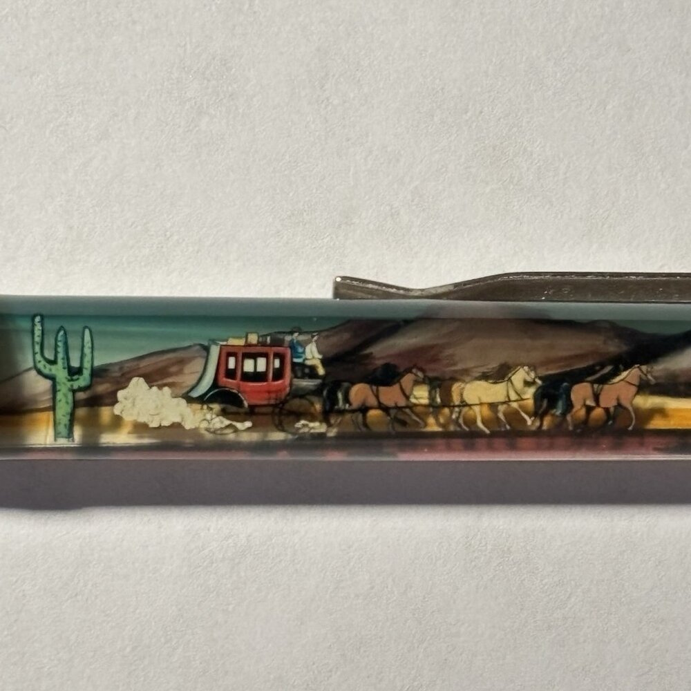 Wells Fargo & Co Bank Floaty Pen Horse Drawn Stagecoach Moves Advertising Promo